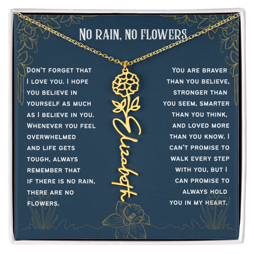 Bloom Boldly | Personalized Birth Flower Name Necklace