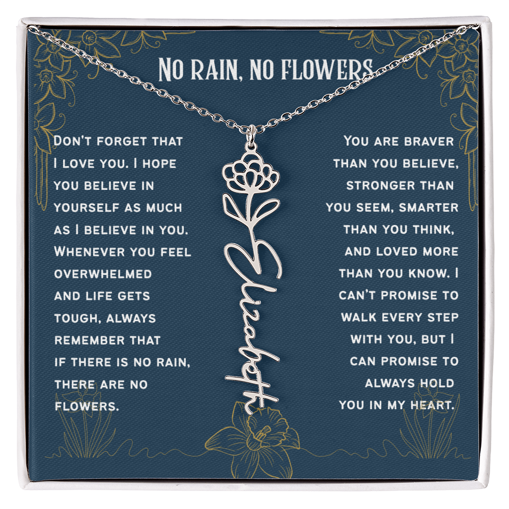 Bloom Boldly | Personalized Birth Flower Name Necklace