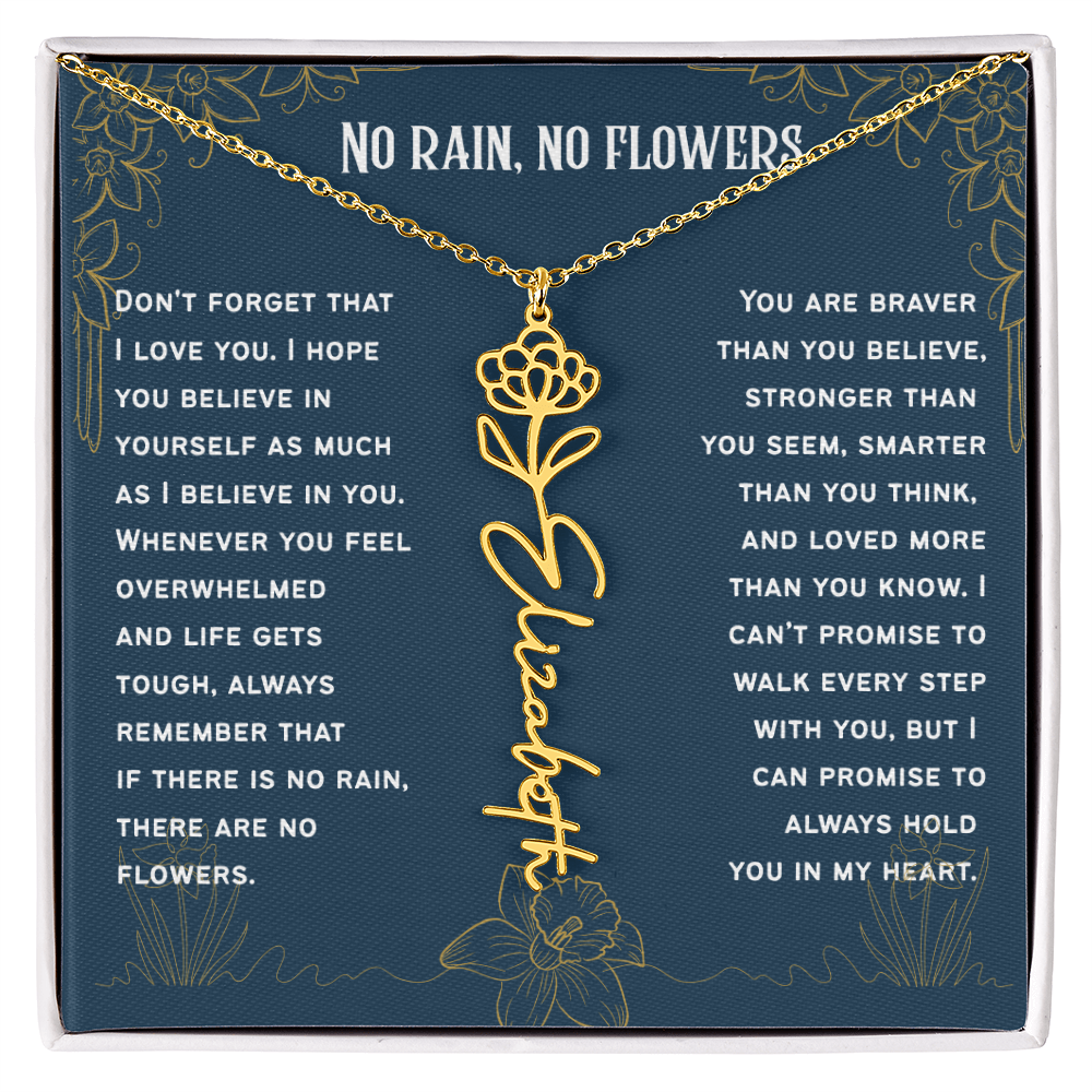 Bloom Boldly | Personalized Birth Flower Name Necklace