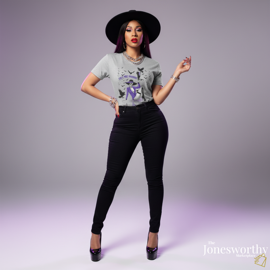 Am I the Drama? Halloween Skeleton T-Shirt β Spooky Glam Skeleton | Cardi B Inspired Funny Graphic Tee