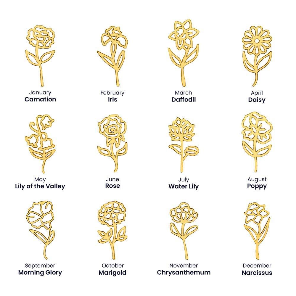 Bloom Boldly | Personalized Birth Flower Name Necklace