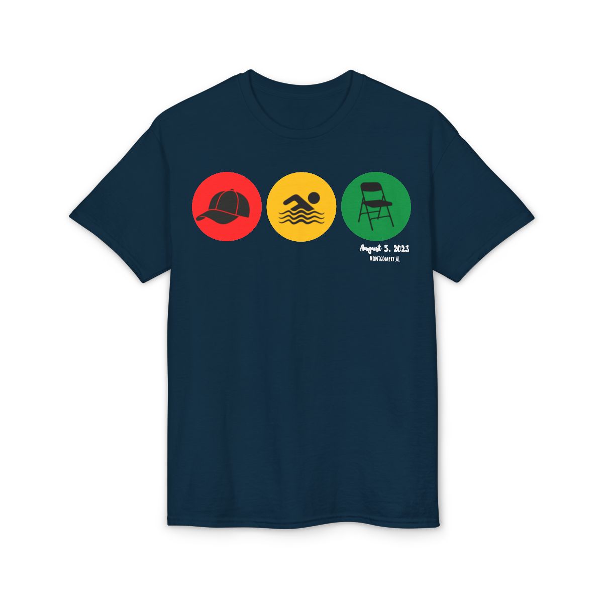 Montgomery Riverfront Brawl Icons Shirt | Hat Swimmer Chair Tee | Black Culture Unity Shirt | Unisex Dry-Blend Gildan 8000