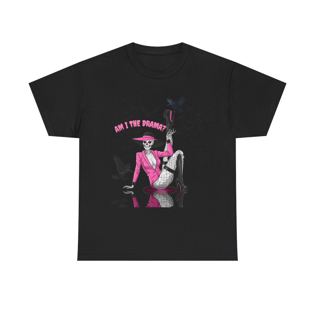 Am I the Drama? Halloween Skeleton T-Shirt β Spooky Glam Skeleton | Cardi B Inspired Funny Graphic Tee
