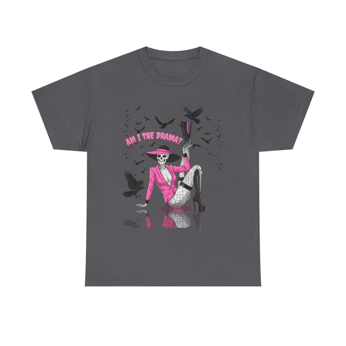 Am I the Drama? Halloween Skeleton T-Shirt β Spooky Glam Skeleton | Cardi B Inspired Funny Graphic Tee