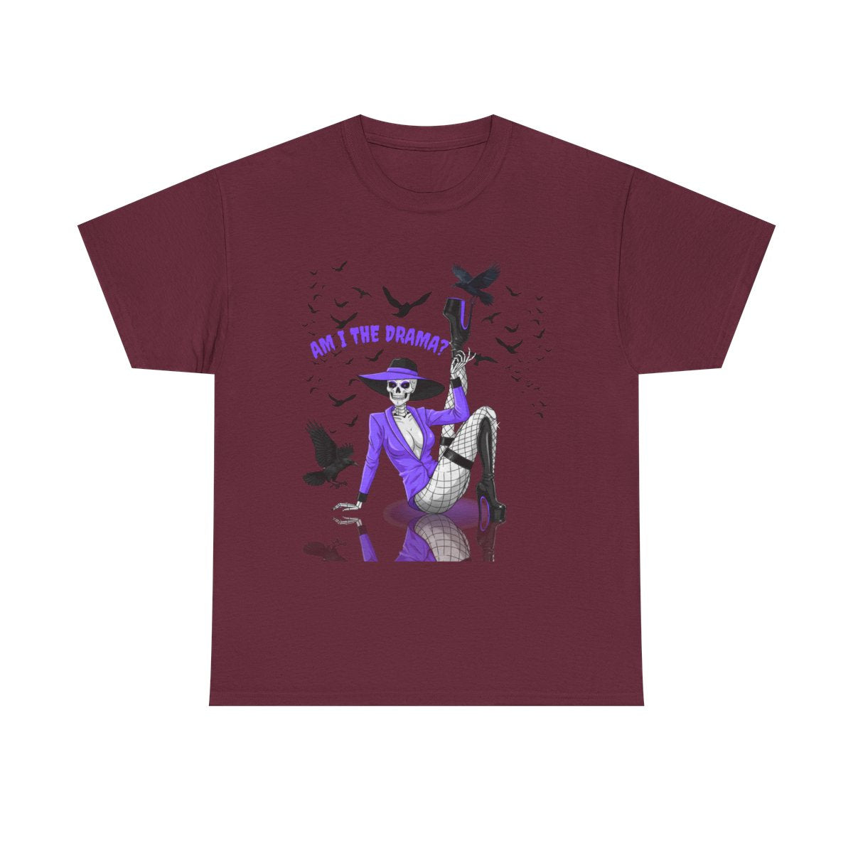 Am I the Drama? Halloween Skeleton T-Shirt β Spooky Glam Skeleton | Cardi B Inspired Funny Graphic Tee