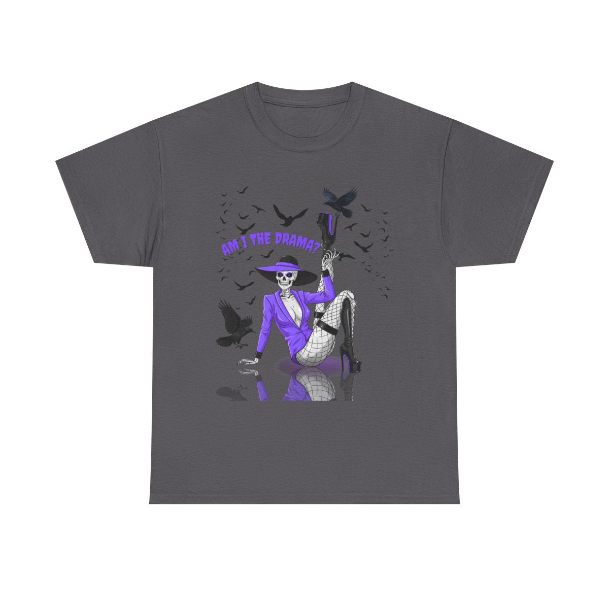 Am I the Drama? Halloween Skeleton T-Shirt β Spooky Glam Skeleton | Cardi B Inspired Funny Graphic Tee