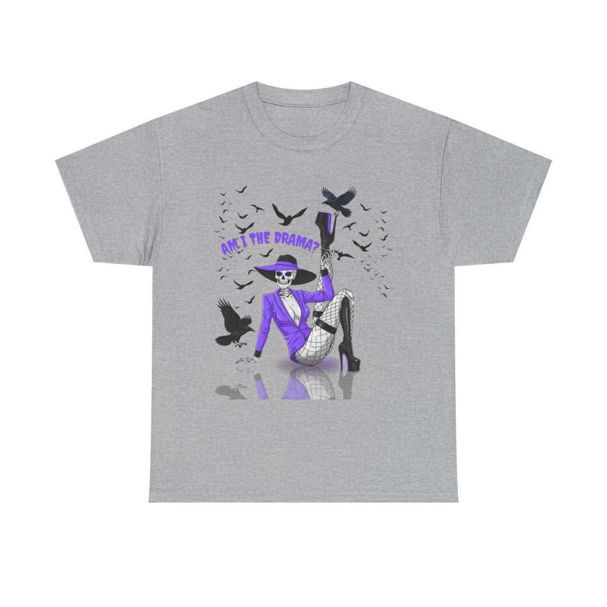 Am I the Drama? Halloween Skeleton T-Shirt β Spooky Glam Skeleton | Cardi B Inspired Funny Graphic Tee