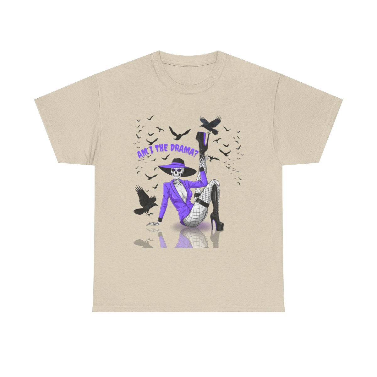 Am I the Drama? Halloween Skeleton T-Shirt β Spooky Glam Skeleton | Cardi B Inspired Funny Graphic Tee