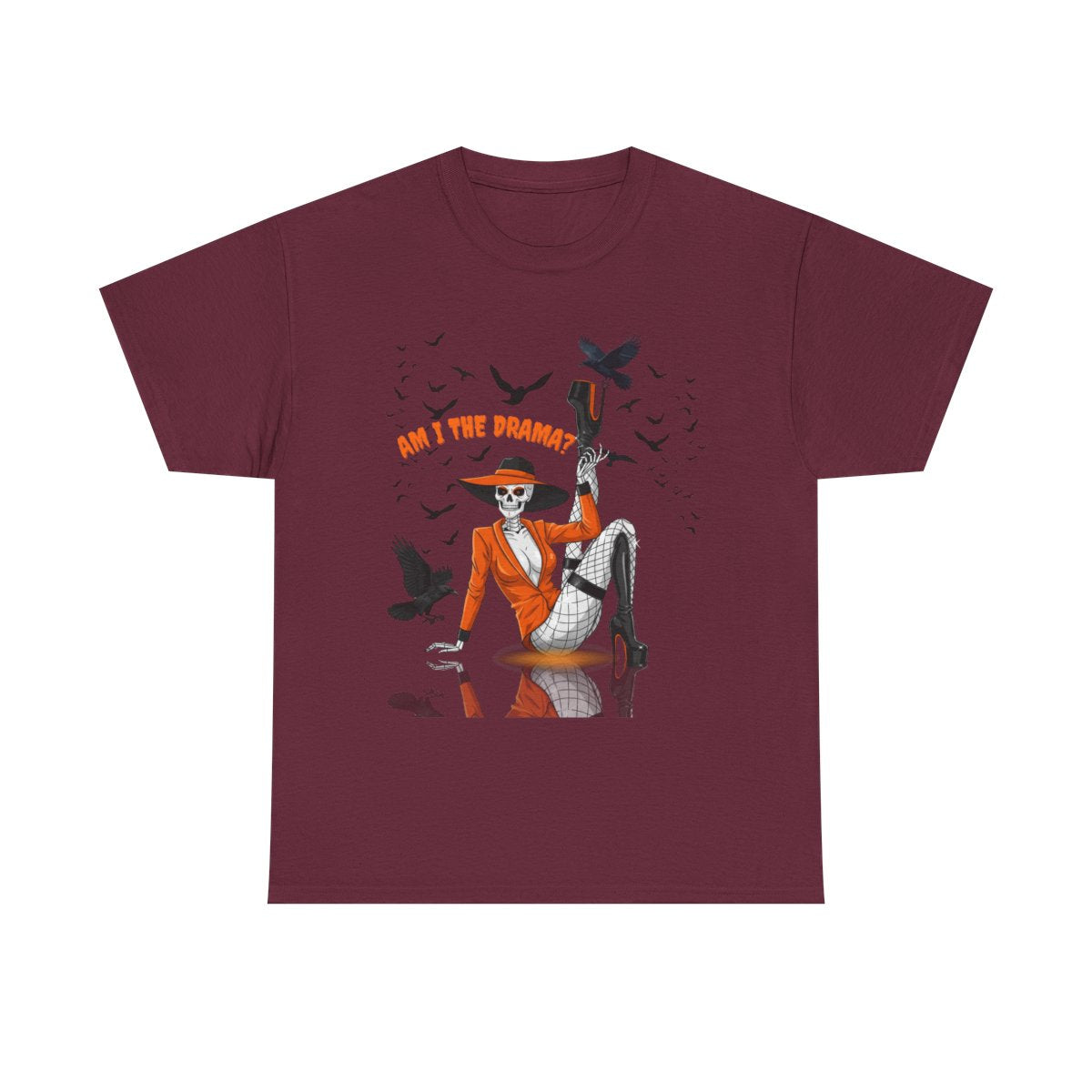Am I the Drama? Halloween Skeleton T-Shirt β Spooky Glam Skeleton | Cardi B Inspired Funny Graphic Tee