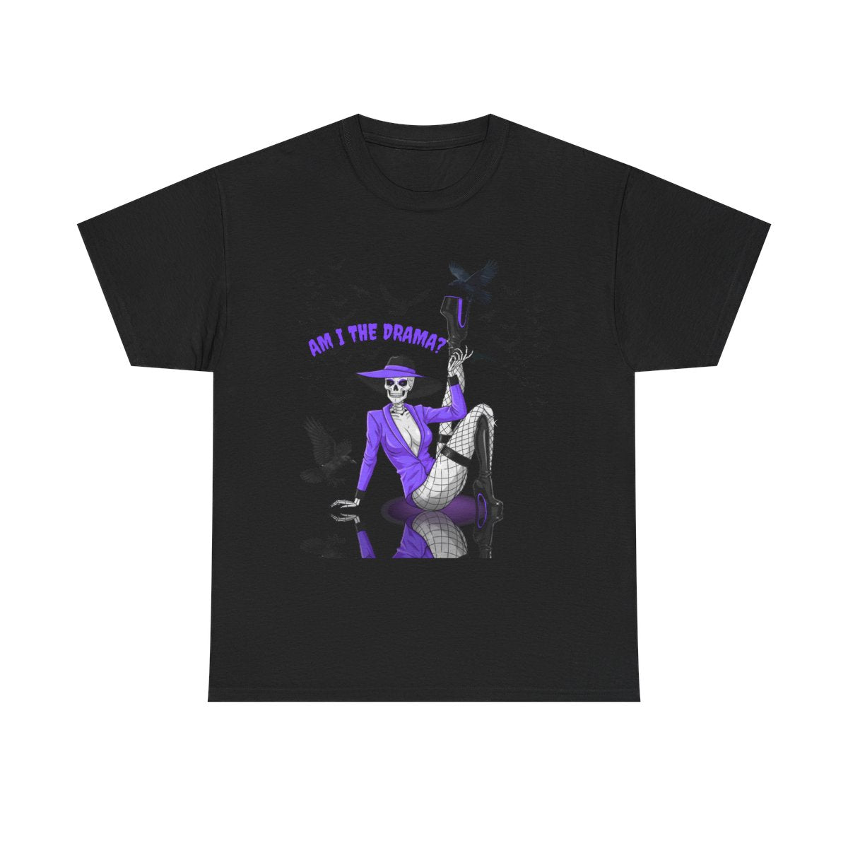 Am I the Drama? Halloween Skeleton T-Shirt β Spooky Glam Skeleton | Cardi B Inspired Funny Graphic Tee