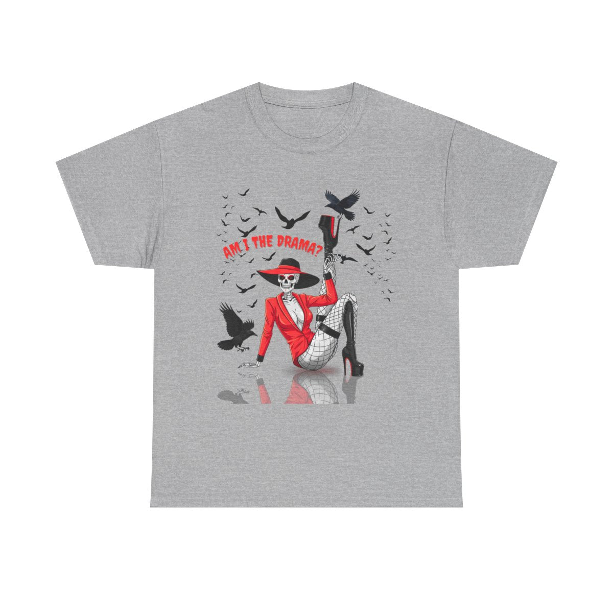 Am I the Drama? Halloween Skeleton T-Shirt β Spooky Glam Skeleton | Cardi B Inspired Funny Graphic Tee