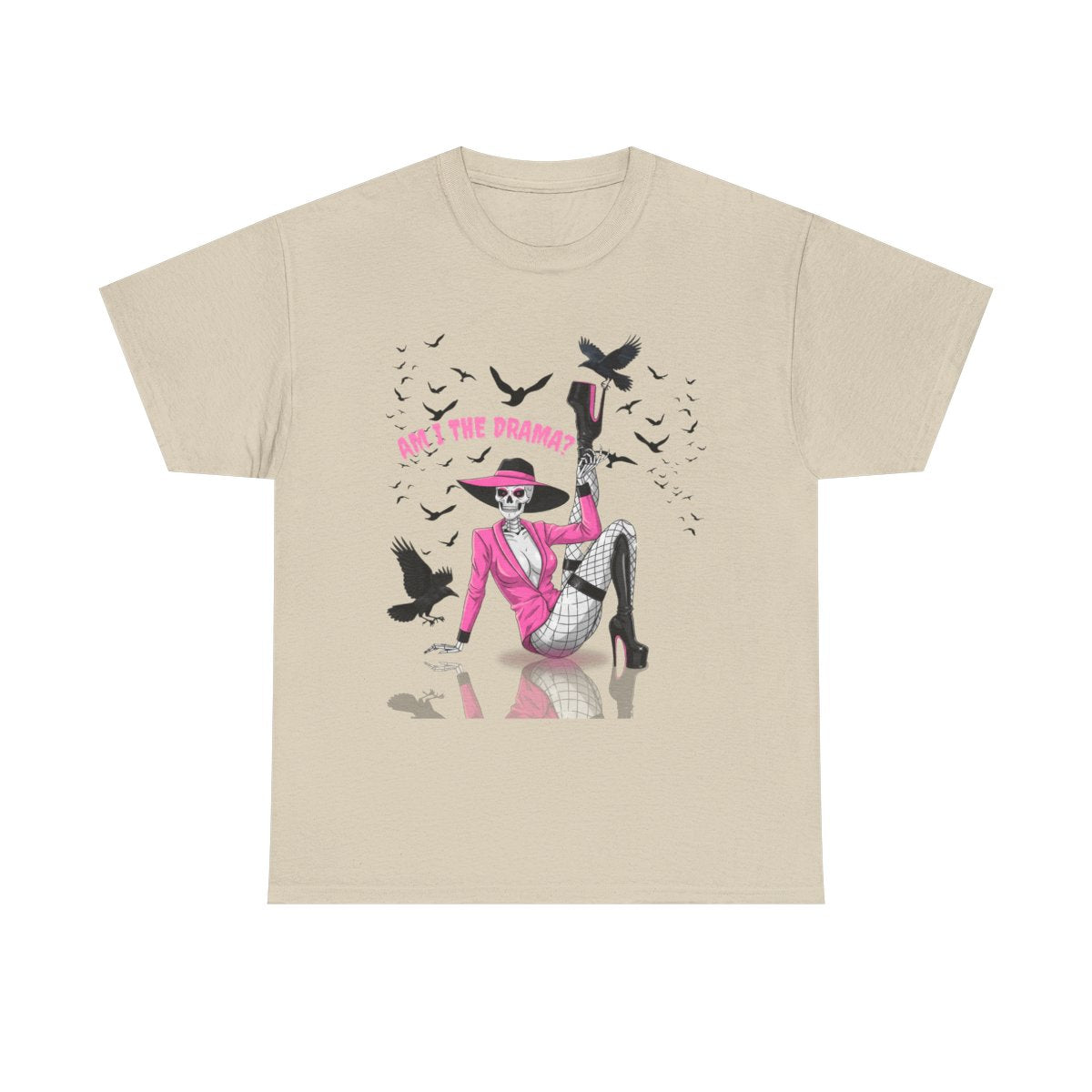Am I the Drama? Halloween Skeleton T-Shirt β Spooky Glam Skeleton | Cardi B Inspired Funny Graphic Tee