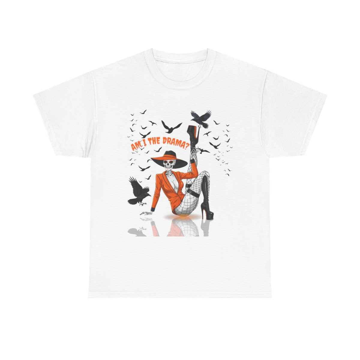 Am I the Drama? Halloween Skeleton T-Shirt β Spooky Glam Skeleton | Cardi B Inspired Funny Graphic Tee