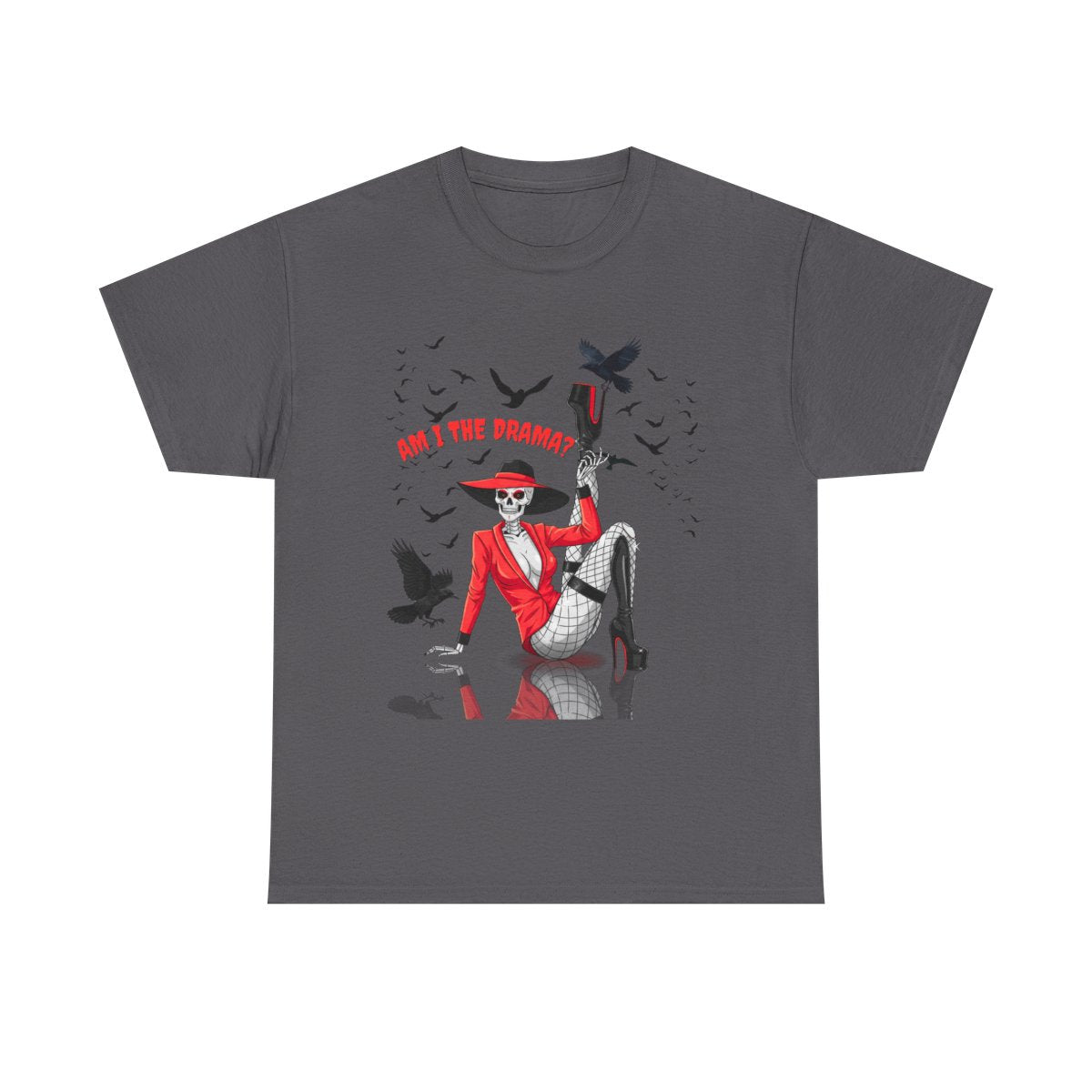 Am I the Drama? Halloween Skeleton T-Shirt β Spooky Glam Skeleton | Cardi B Inspired Funny Graphic Tee