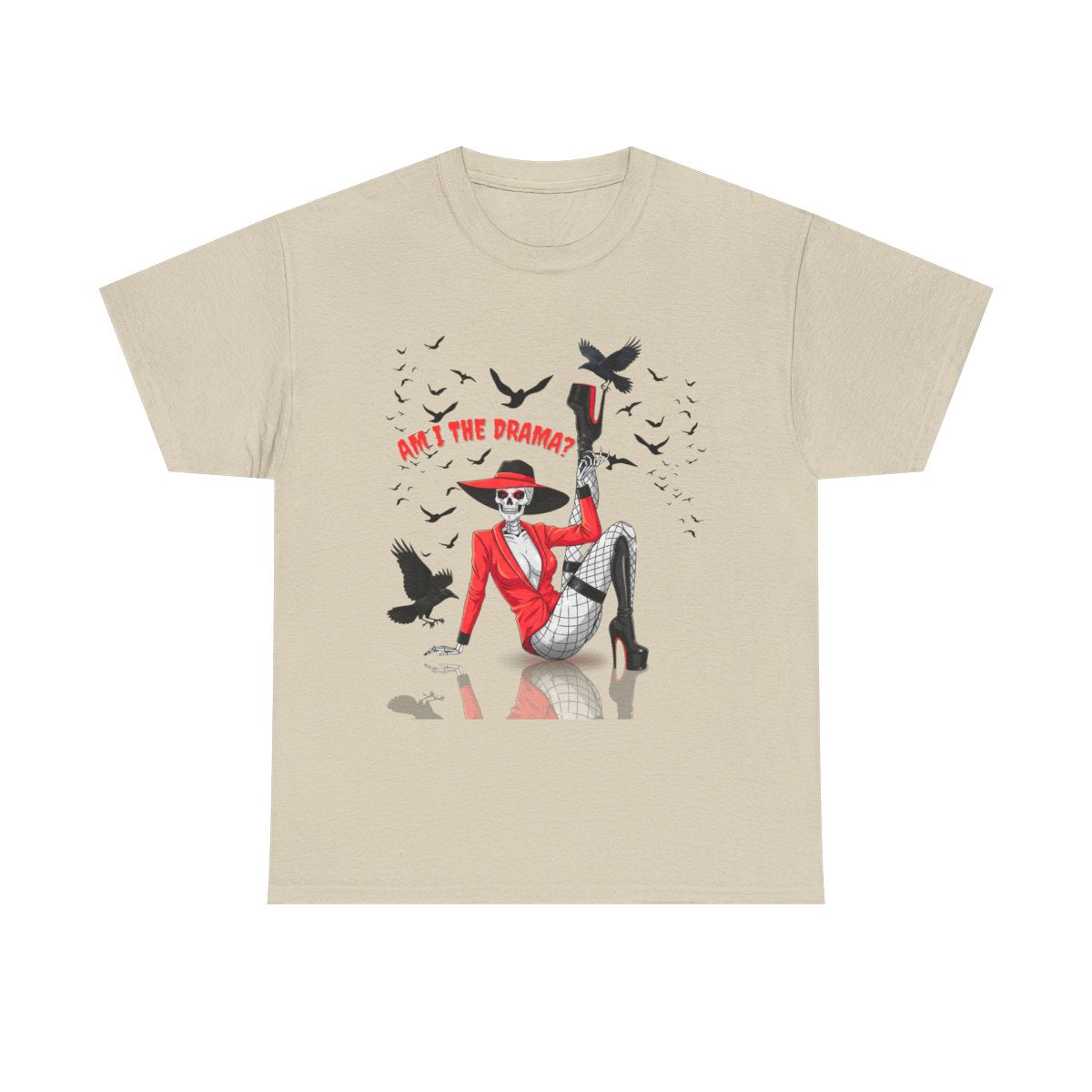Am I the Drama? Halloween Skeleton T-Shirt β Spooky Glam Skeleton | Cardi B Inspired Funny Graphic Tee
