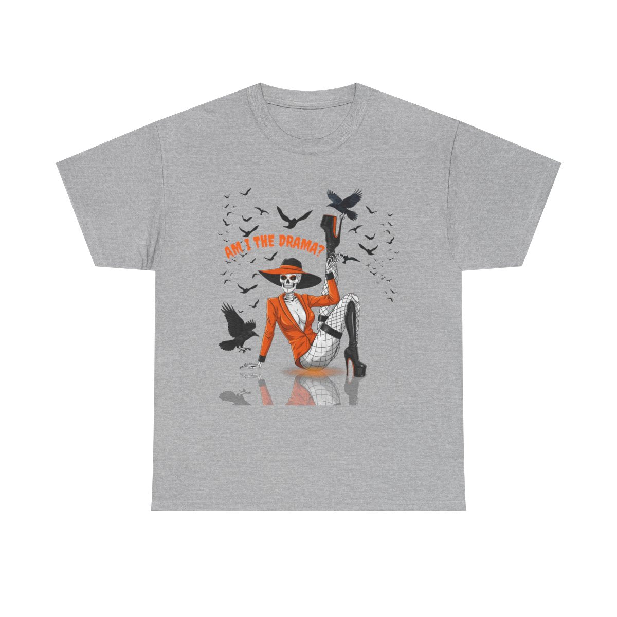 Am I the Drama? Halloween Skeleton T-Shirt β Spooky Glam Skeleton | Cardi B Inspired Funny Graphic Tee