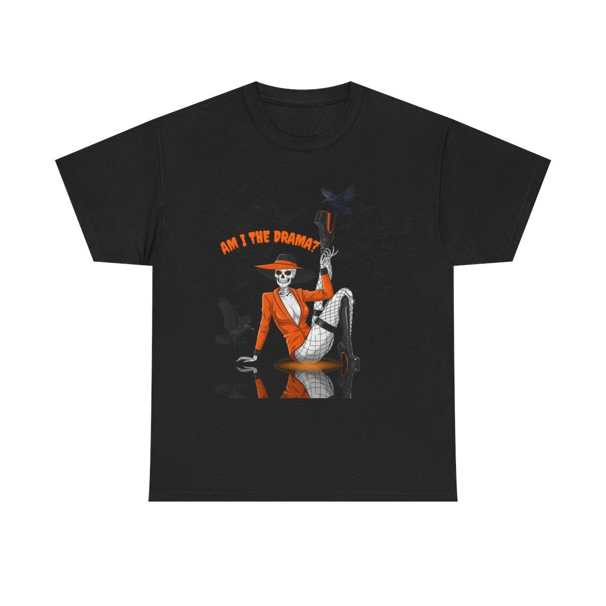 Am I the Drama? Halloween Skeleton T-Shirt β Spooky Glam Skeleton | Cardi B Inspired Funny Graphic Tee