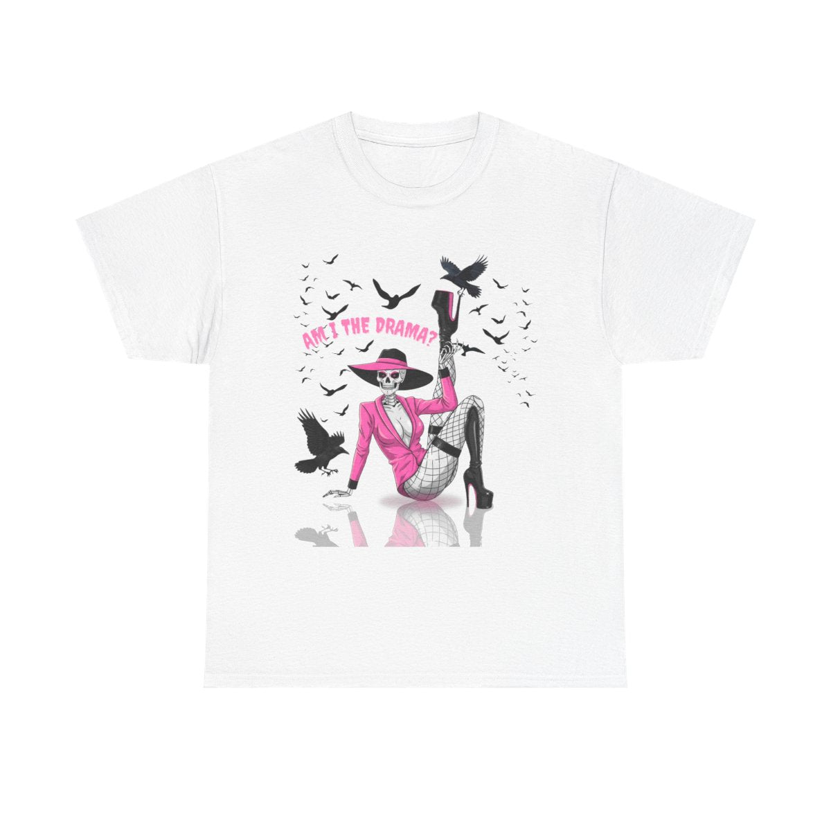 Am I the Drama? Halloween Skeleton T-Shirt β Spooky Glam Skeleton | Cardi B Inspired Funny Graphic Tee