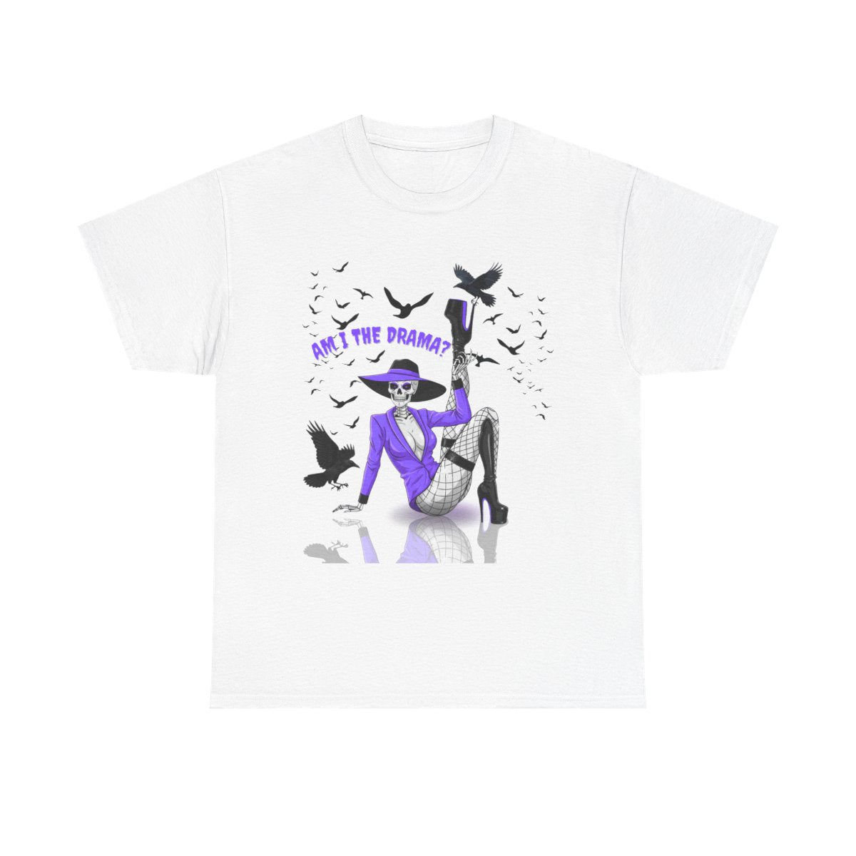 Am I the Drama? Halloween Skeleton T-Shirt β Spooky Glam Skeleton | Cardi B Inspired Funny Graphic Tee