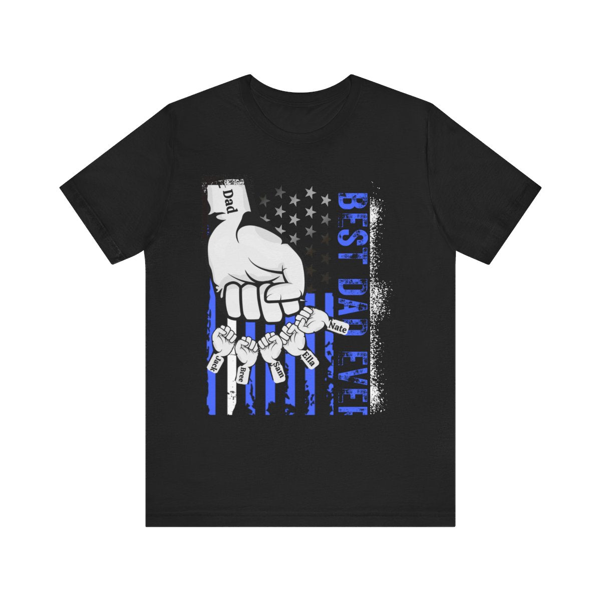Personalized "Best Dad Ever" Patriot Tee| (Up to 6 kids)