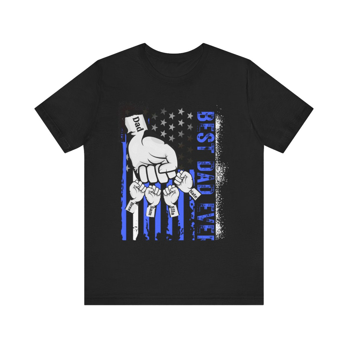 Personalized "Best Dad Ever" Patriot Tee| (Up to 6 kids)