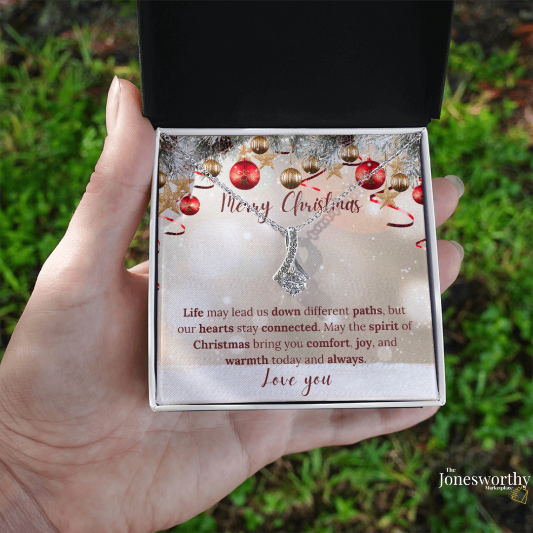 Christmas Necklace or Cuban Link Chain – Universal Holiday Jewelry for Him or Her | Yellow & White Gold Options | LED Gift Box Upgrade