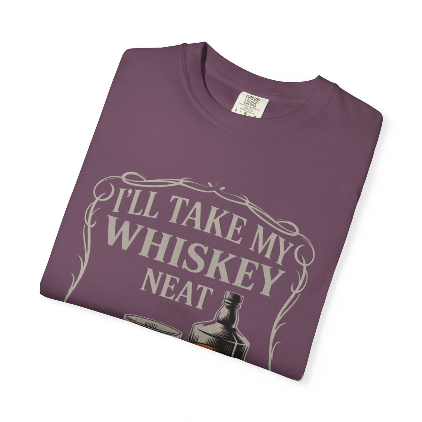 Whiskey Neat Comfort Colors Tee | FUCK ICE Protest Shirt, Free Speech