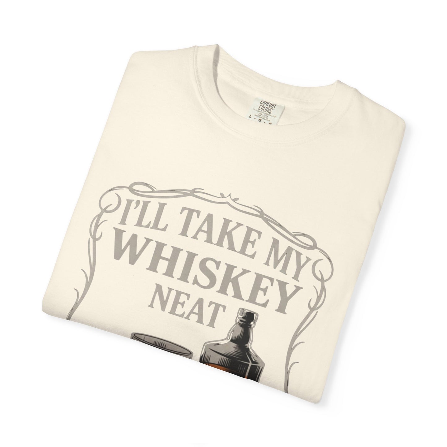 Whiskey Neat Comfort Colors Tee | FUCK ICE Protest Shirt, Free Speech