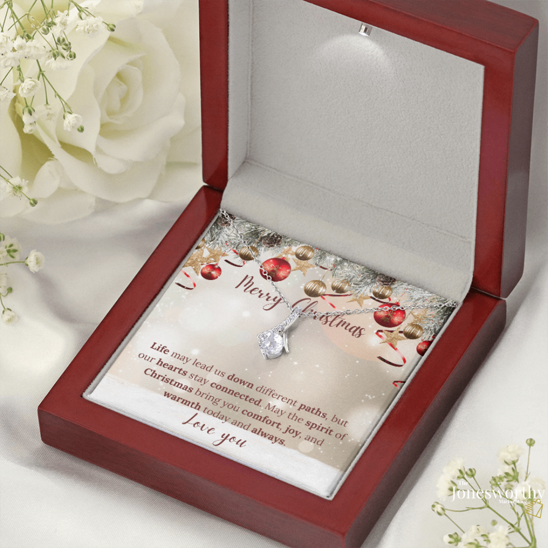 Christmas Necklace or Cuban Link Chain – Universal Holiday Jewelry for Him or Her | Yellow & White Gold Options | LED Gift Box Upgrade