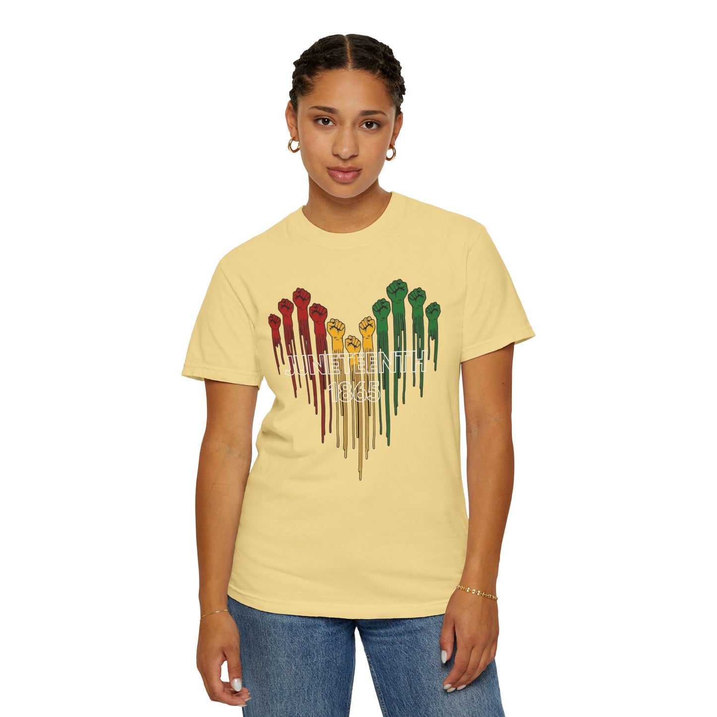 Juneteenth 1865 Shirt | Freedom Fist Heart Tee | Juneteenth Celebration Shirt | Comfort Colors® 1717