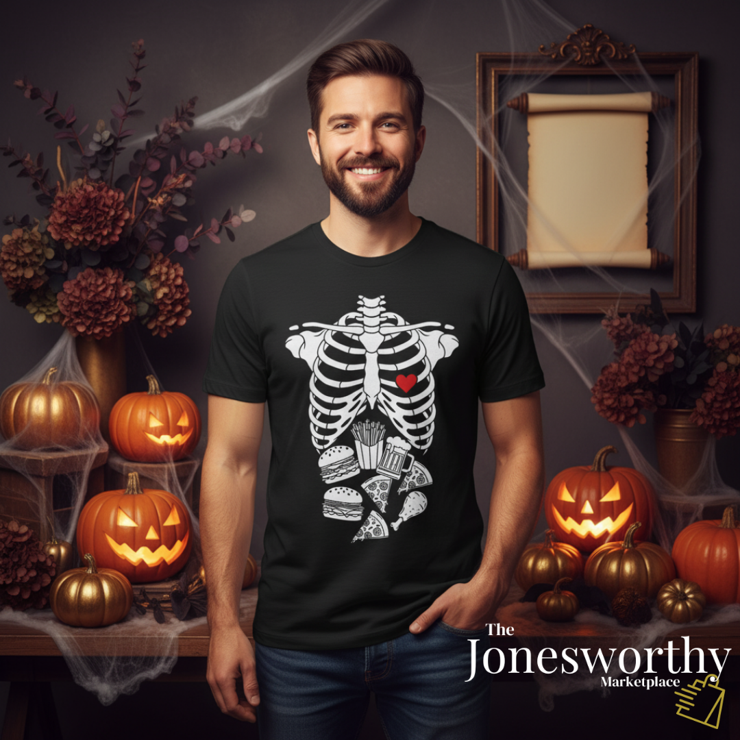 Funny Halloween Pregnancy Couple T-shirt | Pregnancy Announcement | Gender Reveal Mom & Dad Shirts | Baby Skeleton, It's A Girl, Boy or Twins