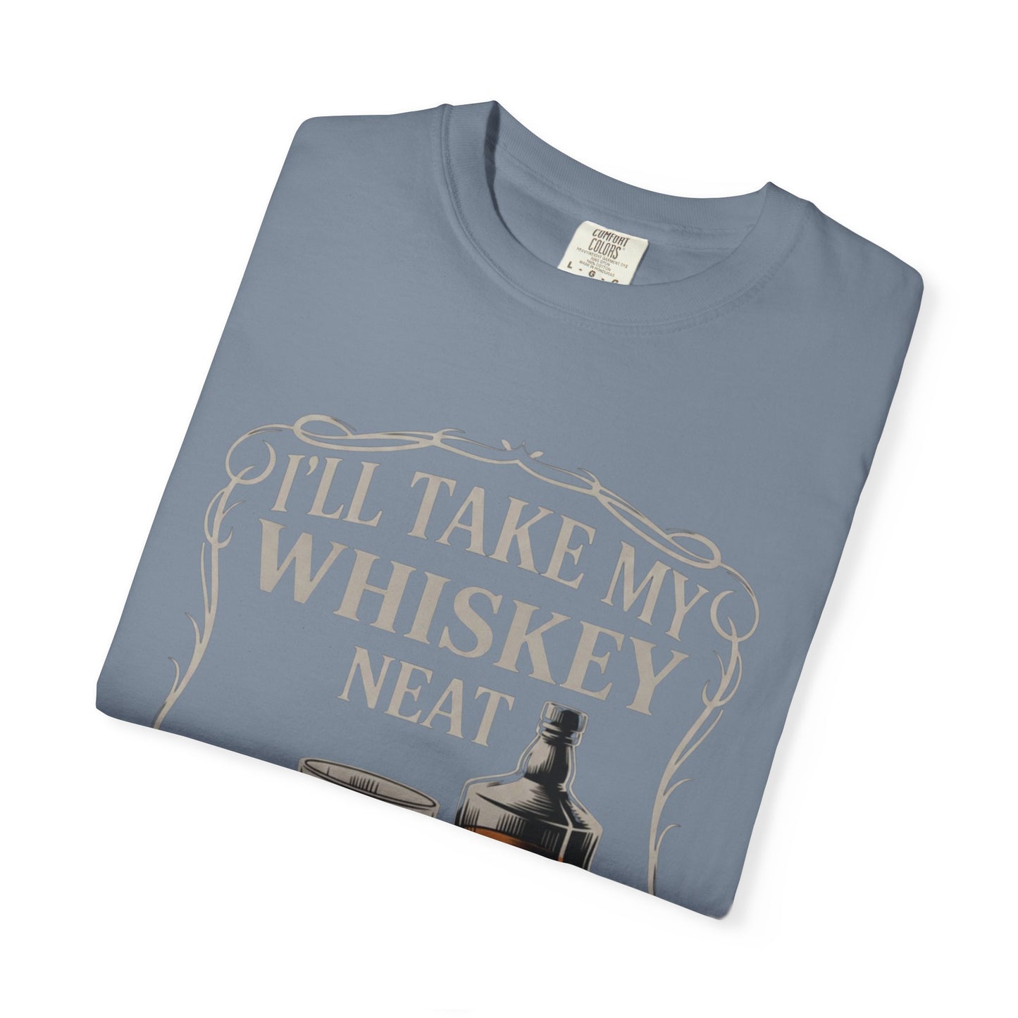 Whiskey Neat Comfort Colors Tee | FUCK ICE Protest Shirt, Free Speech