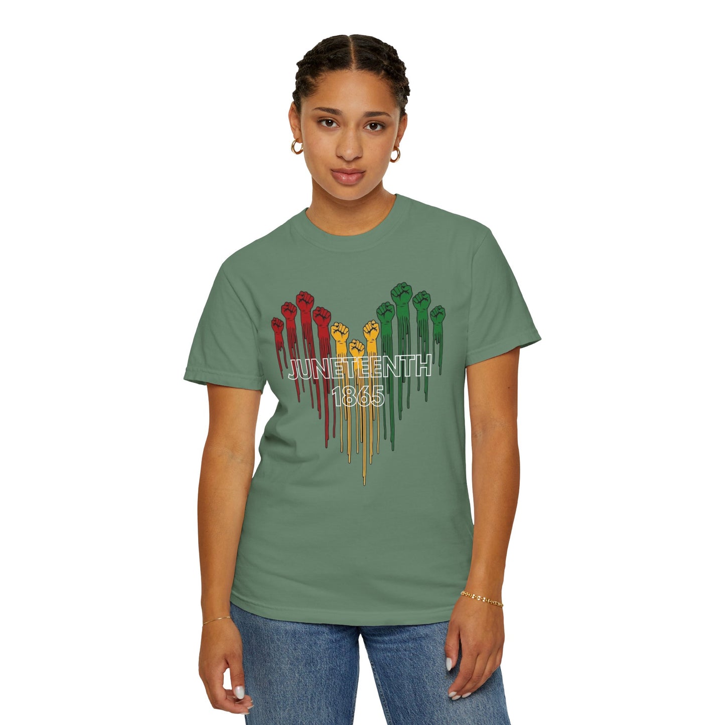 Juneteenth 1865 Shirt | Freedom Fist Heart Tee | Juneteenth Celebration Shirt | Comfort Colors® 1717