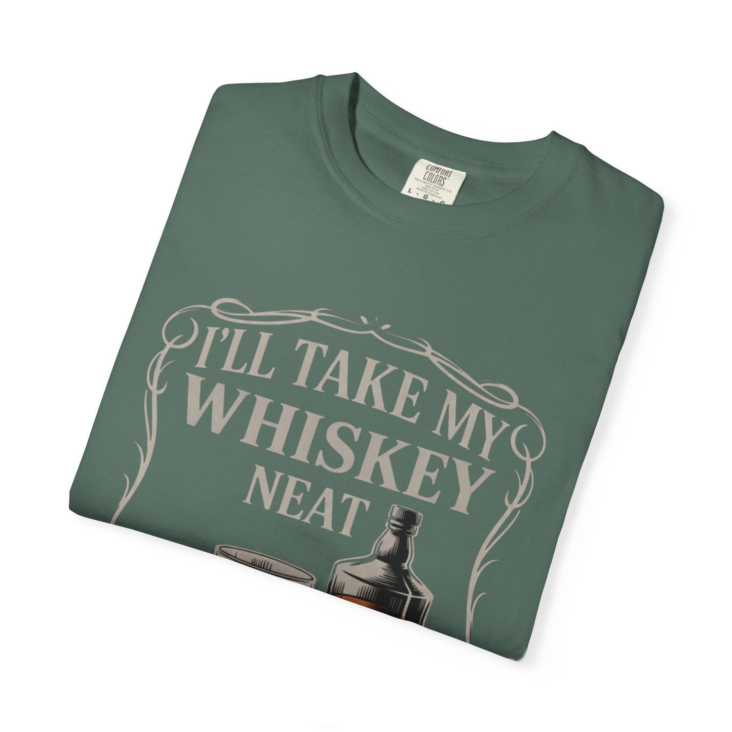 Whiskey Neat Comfort Colors Tee | FUCK ICE Protest Shirt, Free Speech