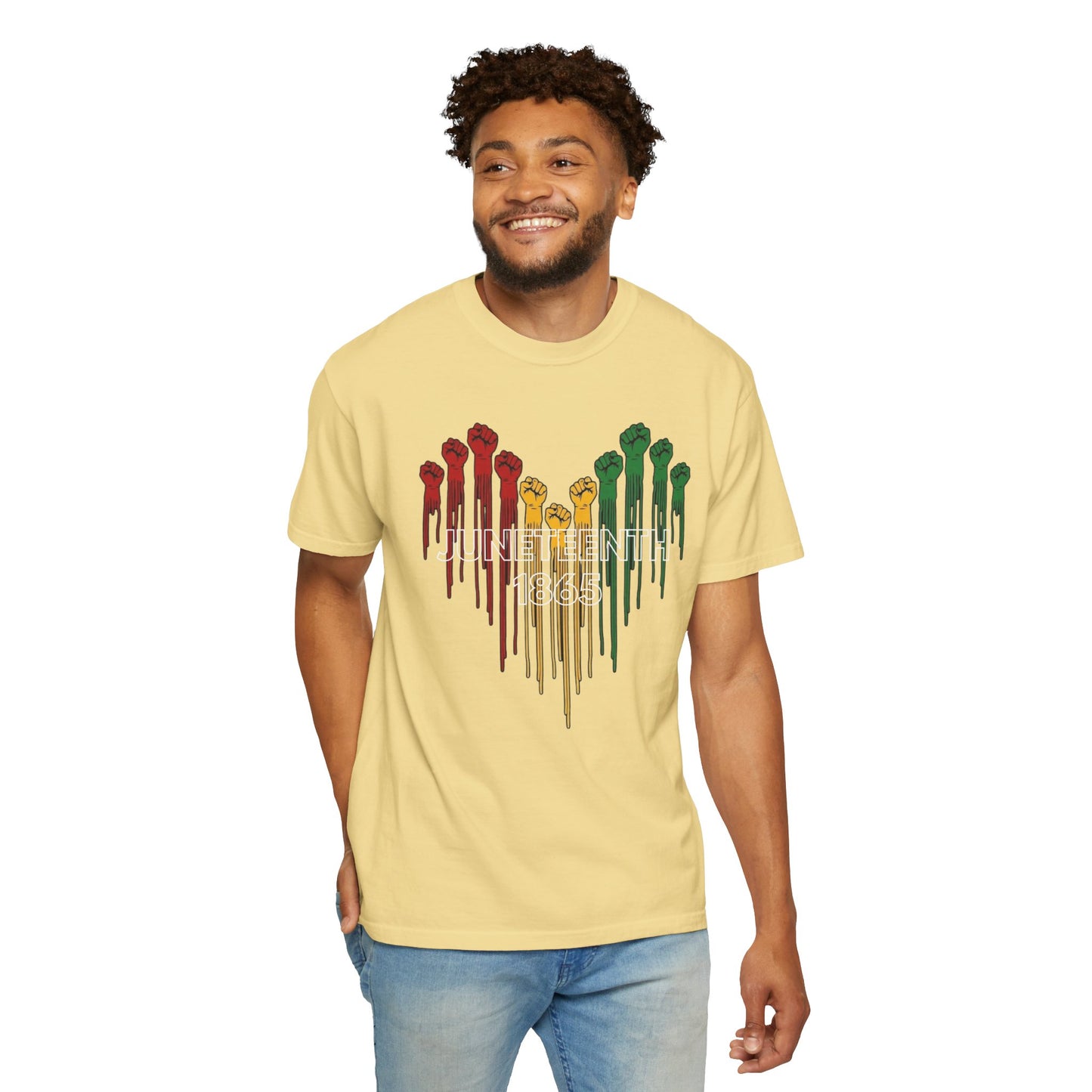 Juneteenth 1865 Shirt | Freedom Fist Heart Tee | Juneteenth Celebration Shirt | Comfort Colors® 1717