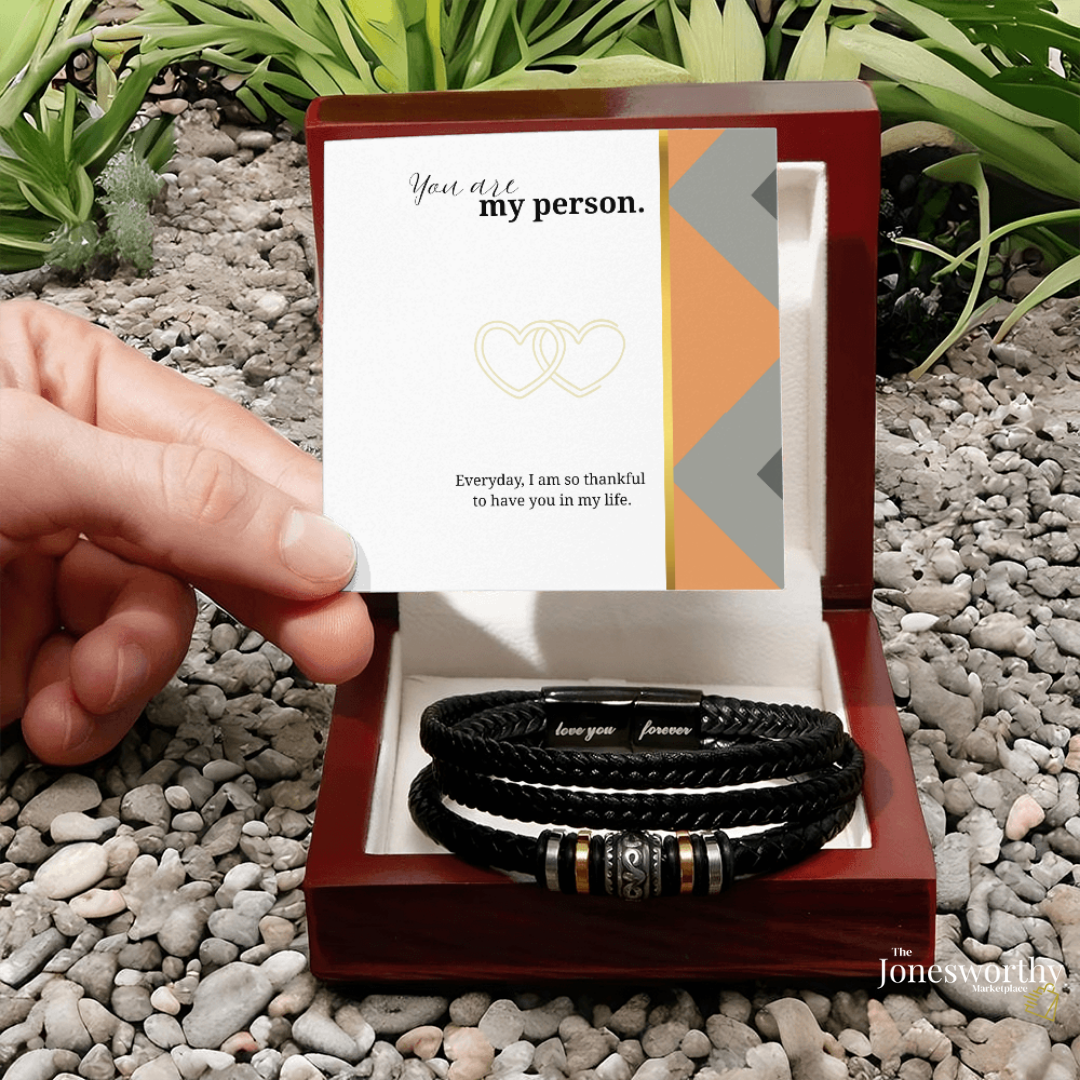 My Person Minimalist Universal Appreciation Gift for Him or Her | Interlocking Hearts Necklace or Love You Forever Bracelet