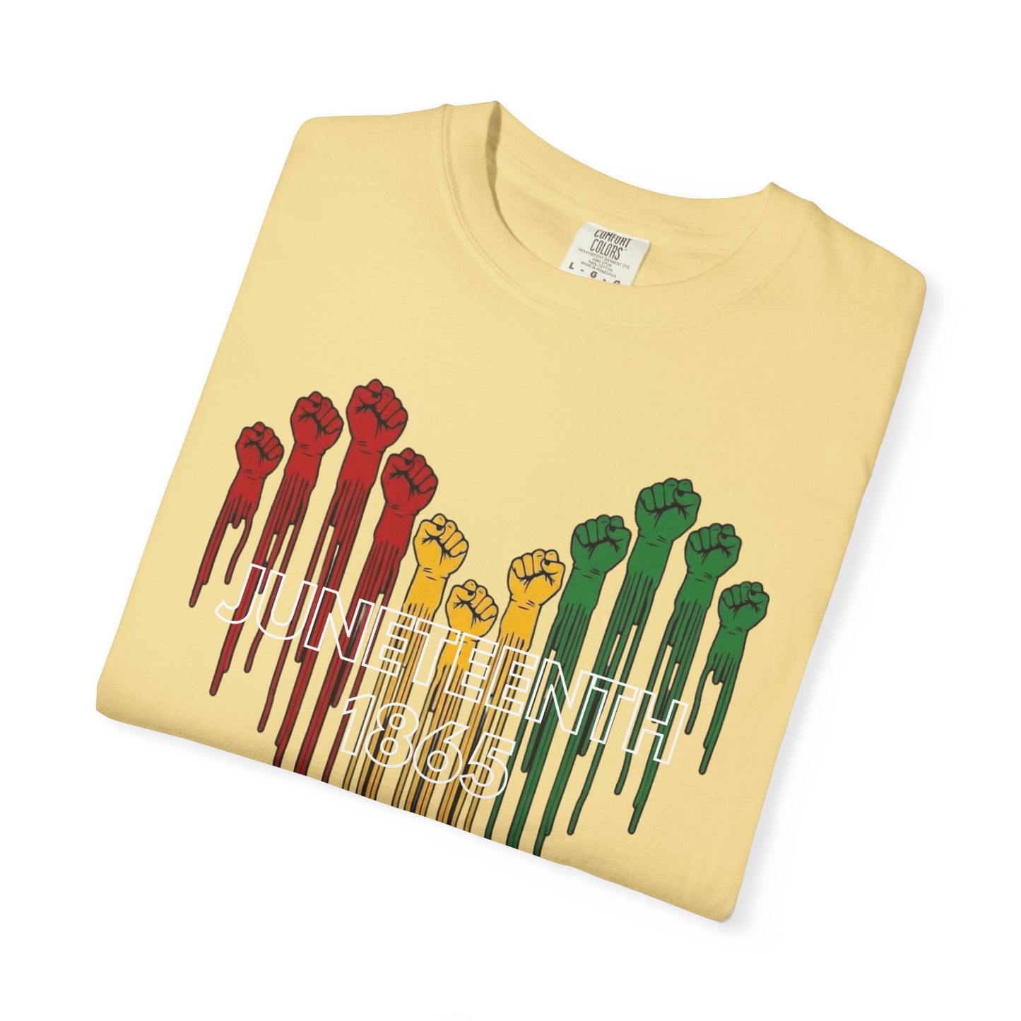 Juneteenth 1865 Shirt | Freedom Fist Heart Tee | Juneteenth Celebration Shirt | Comfort Colors® 1717