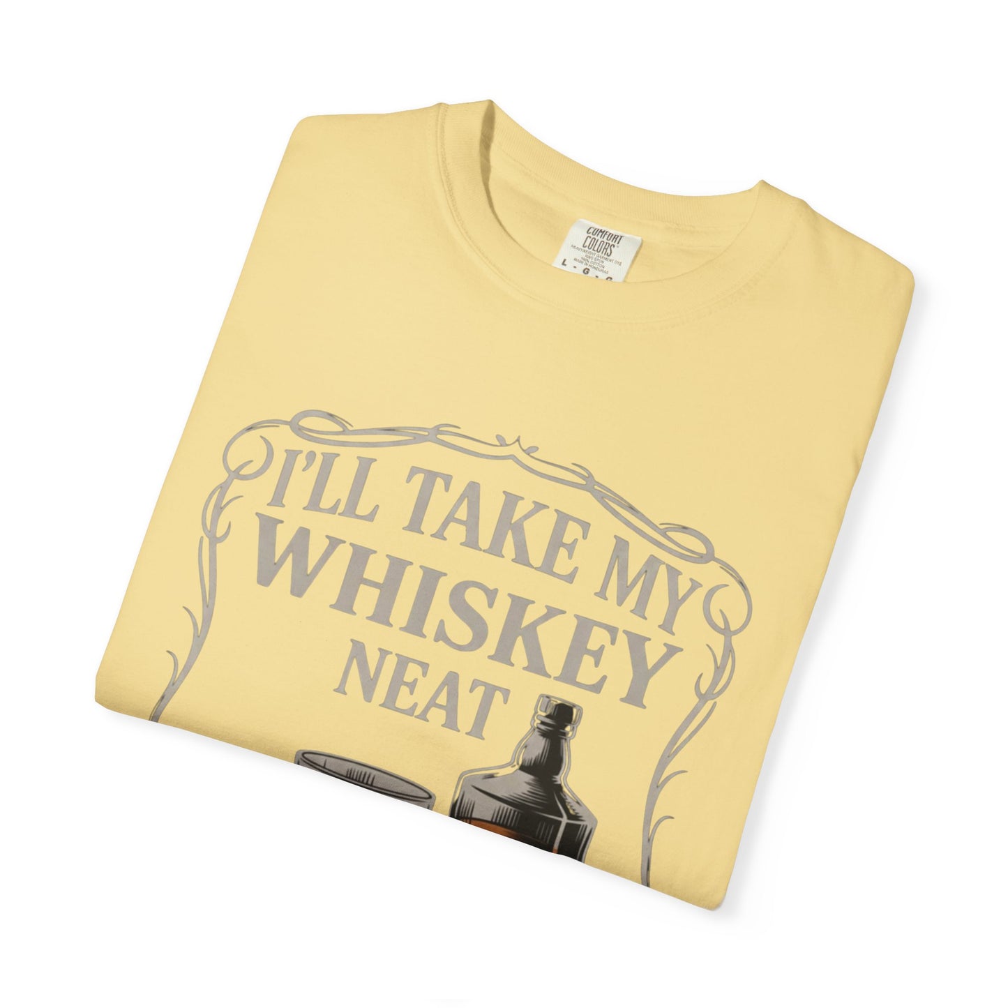 Whiskey Neat Comfort Colors Tee | FUCK ICE Protest Shirt, Free Speech