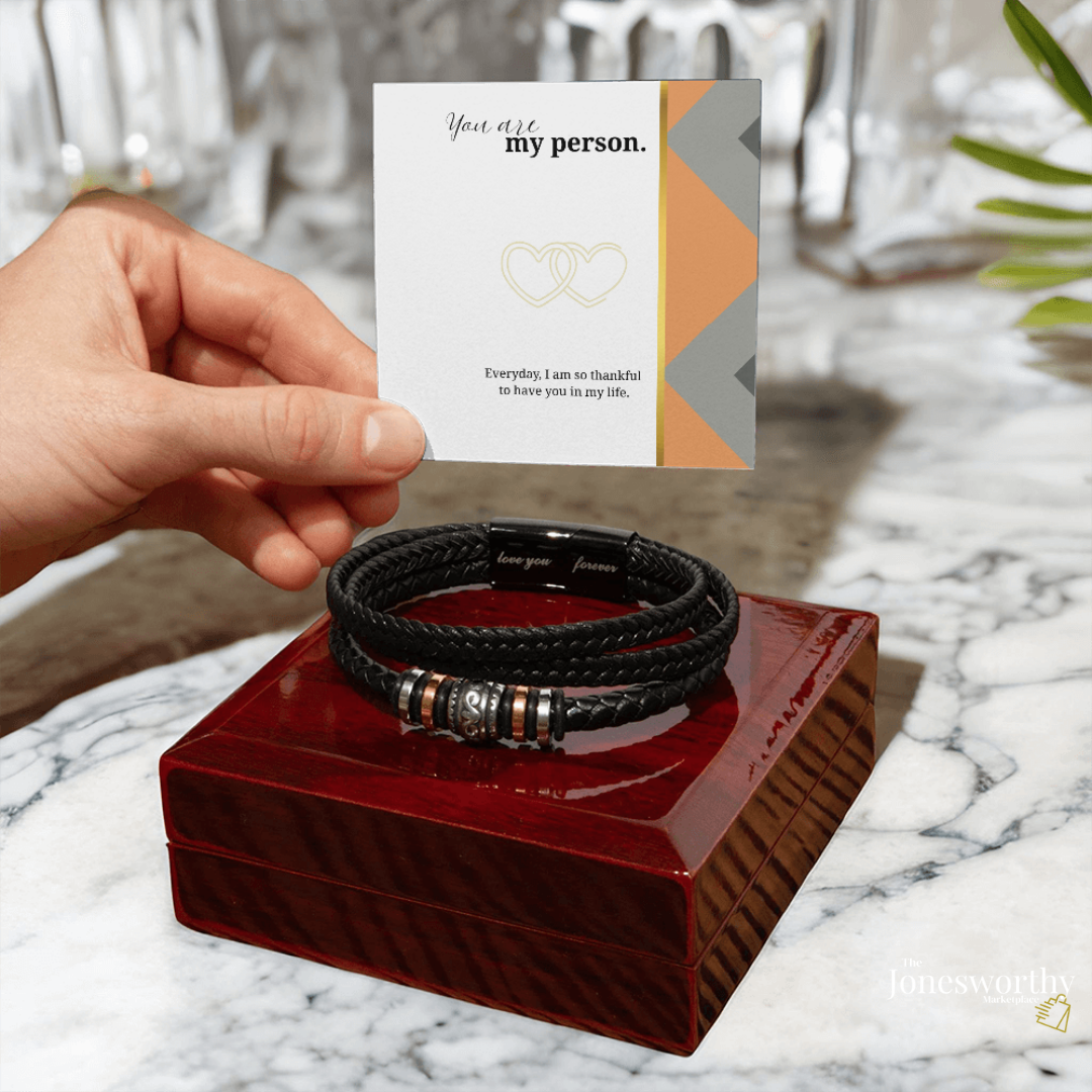 My Person Minimalist Universal Appreciation Gift for Him or Her | Interlocking Hearts Necklace or Love You Forever Bracelet