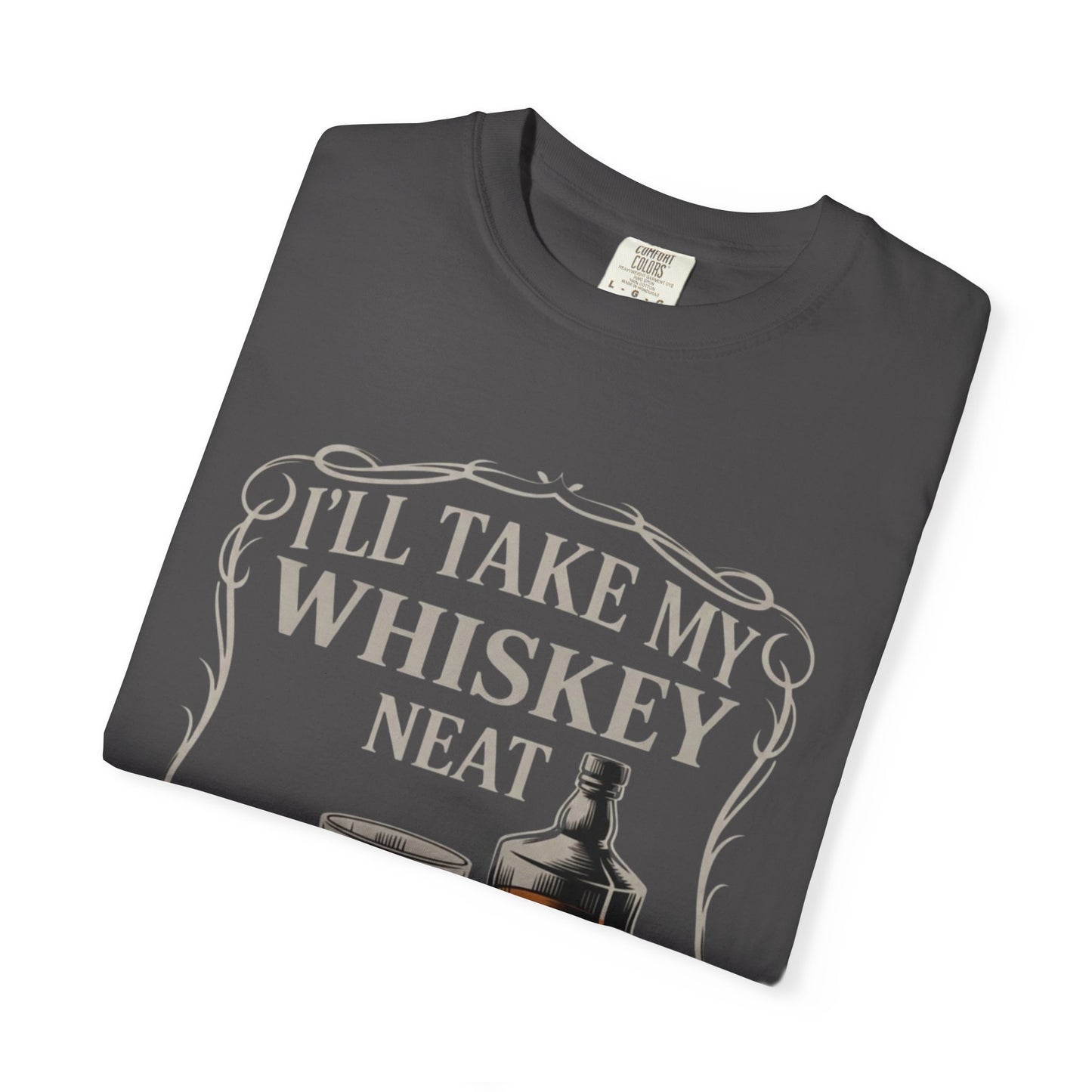 Whiskey Neat Comfort Colors Tee | FUCK ICE Protest Shirt, Free Speech