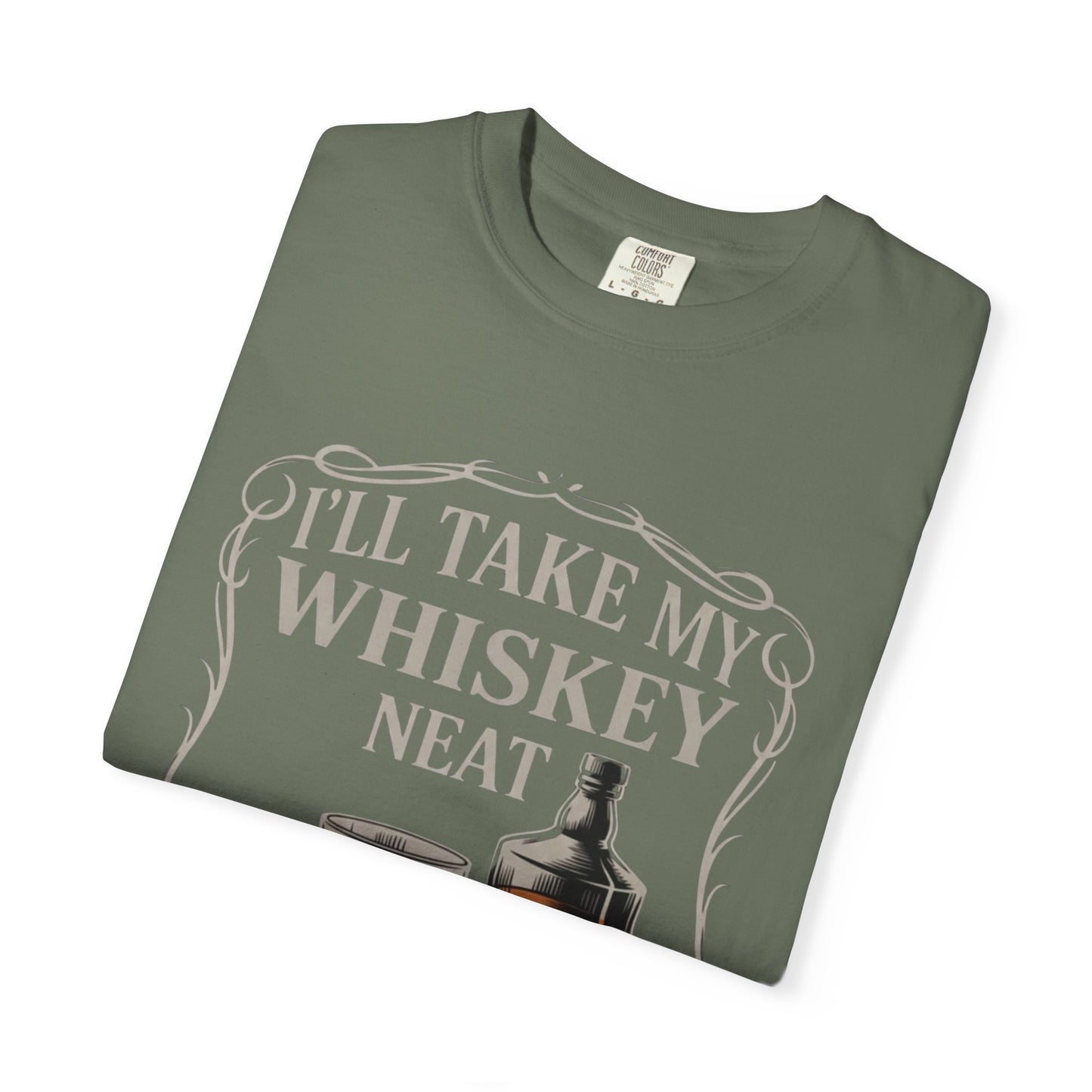 Whiskey Neat Comfort Colors Tee | FUCK ICE Protest Shirt, Free Speech