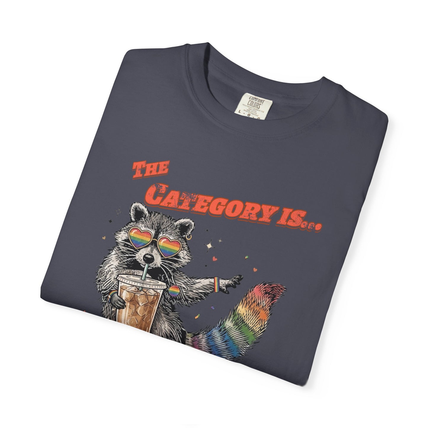 Trash Panda Pride Shirt, Raccoon Pride Tee, LGBTQ Rainbow Shirt, Drag Queen Humor Tee, Pride Festival Shirt, Ally Gift, Comfort Colors Tee
