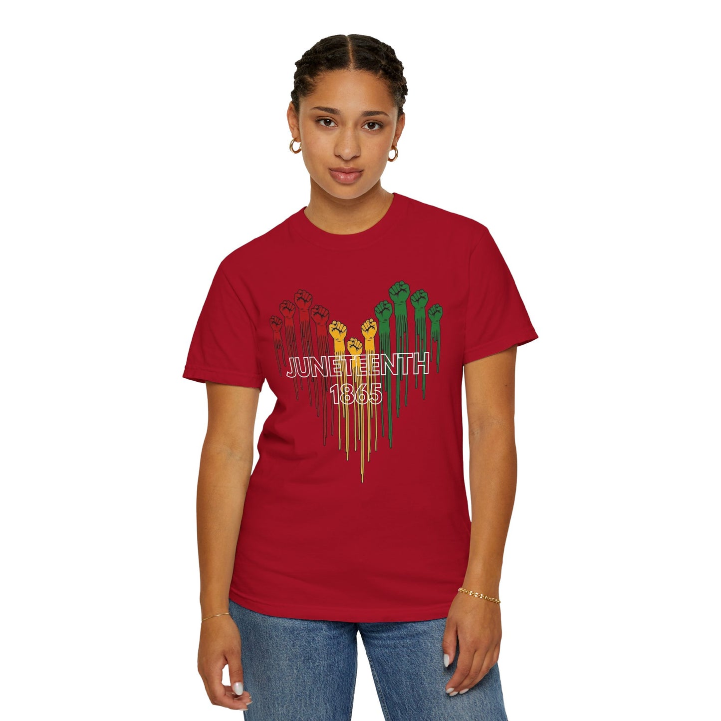 Juneteenth 1865 Shirt | Freedom Fist Heart Tee | Juneteenth Celebration Shirt | Comfort Colors® 1717
