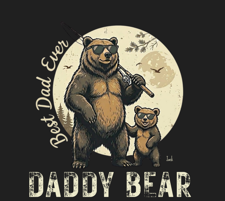 Personalized Daddy Bear Shirt | Custom Dad Bear Tee with Kids Names | Father's Day Gift for Dad | Comfort Colors® 1717
