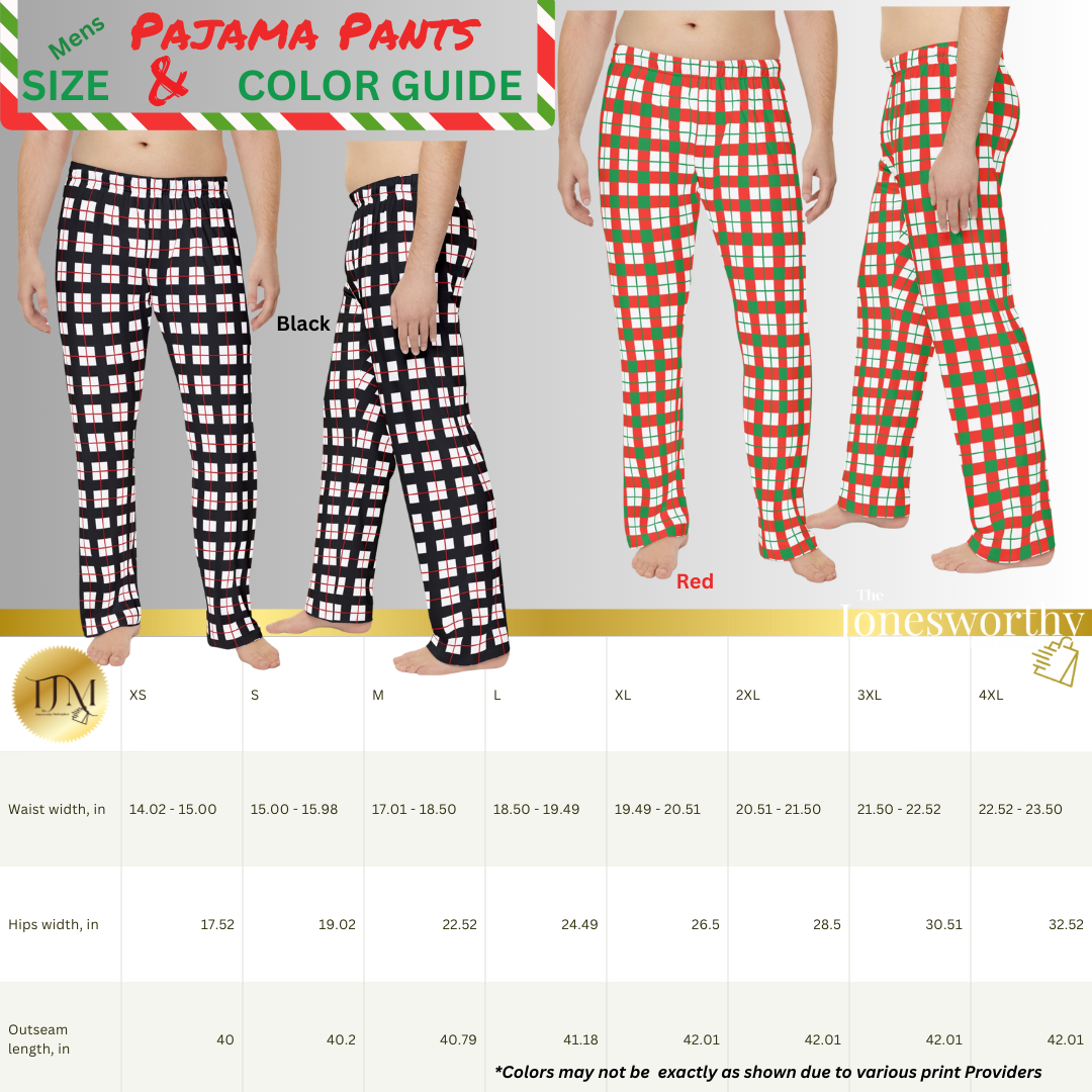 Matching Christmas Pajama Set for Couples – Mix & Match Holiday Tees,  Gingham Pants, Family Christmas PJs, Custom Festive Pajamas (XS–3XL)