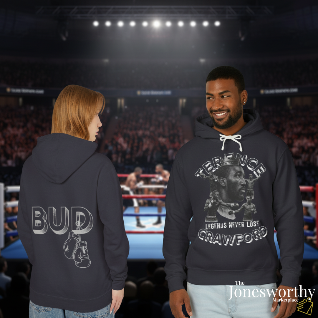Terence Crawford Bud Legends Never Lose Hoodie | Unisex Lightweight Pullover Sweatshirt, Sports Fan Gift, Boxing Champion Apparel