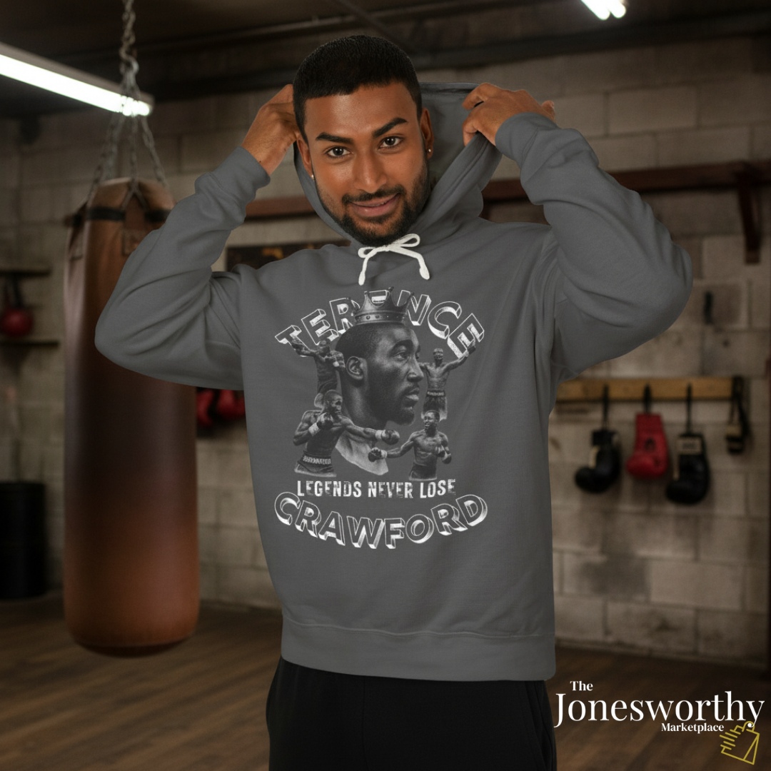 Terence Crawford Bud Legends Never Lose Hoodie | Unisex Lightweight Pullover Sweatshirt, Sports Fan Gift, Boxing Champion Apparel