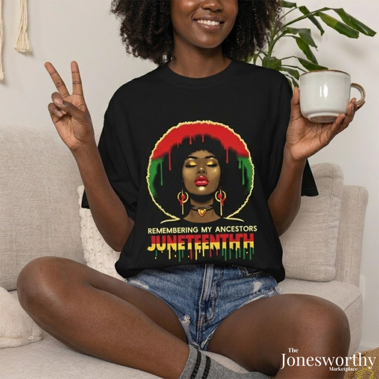 Remembering My Ancestors Juneteenth Shirt | Black Heritage Tee | Juneteenth Celebration Shirt | Comfort Colors® 1717