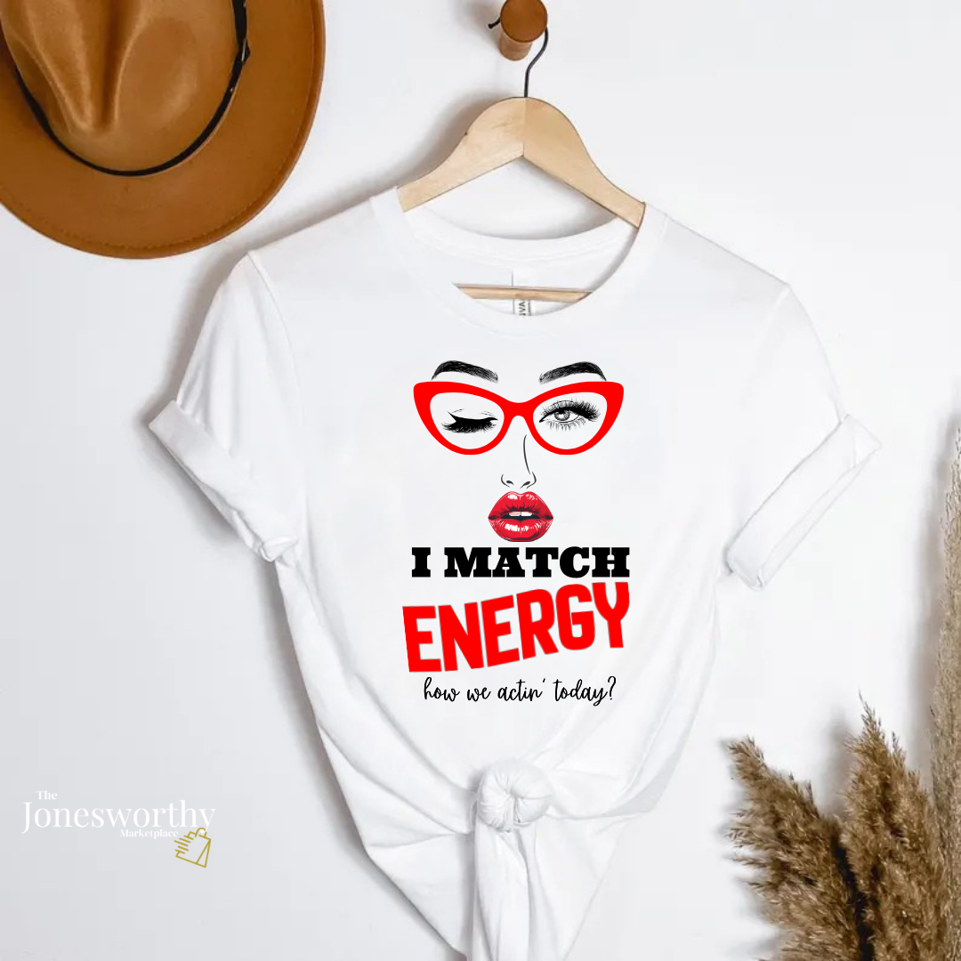 I Match Energy Red Lip Graphic tee |  Oversized T-Shirt