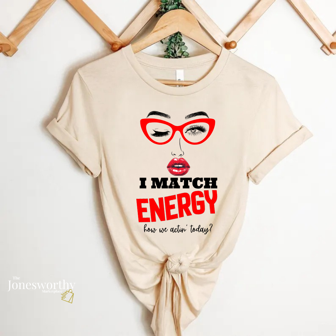 I Match Energy Red Lip Graphic tee |  Oversized T-Shirt